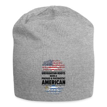 Uruguayan American Patriot USA Grown Uruguay US - Jersey Beanie - heather grey - Front