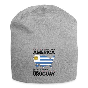 Uruguayan American Patriot USA Grown Uruguay US - Jersey Beanie - heather grey - Front