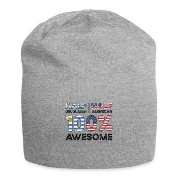 Uruguayan American Patriot USA Grown Uruguay US - Jersey Beanie - heather grey - Front