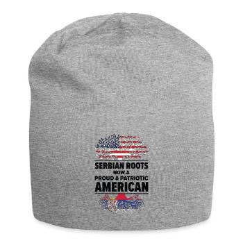 Serbisch Amerikanischer Patriot USA Gewachsen - Jersey-Beanie - Grau meliert - Vorne
