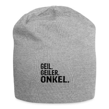 Onkel Onkel Geburtstag Onkel Spruch Onkel Neffe - Jersey-Beanie - Grau meliert - Vorne
