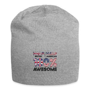 British American Patriot USA Grown United Kingdom - Jersey Beanie - heather grey - Front