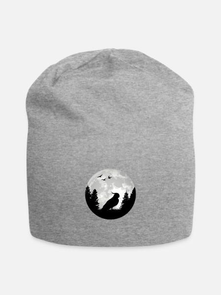 Wellensittich Mond Welli Sittich - Jersey-Beanie - Grau meliert
