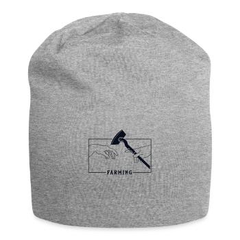 Michelangelo Creation of Adam Farming Bauer - Jersey Beanie - heather grey - Front