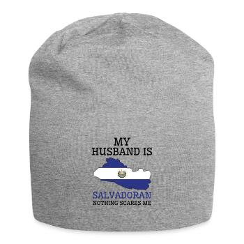 Nichts macht mir Angst Meine Frau ist - Jersey-Beanie - Grau meliert - Vorne