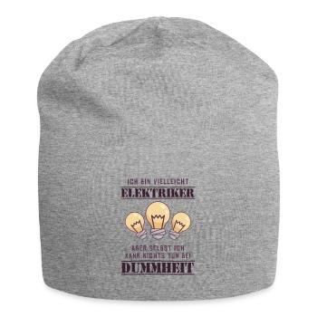 Nichts tun bei Dummheit Elektroniker Elektriker - Jersey-Beanie - Grau meliert - Vorne