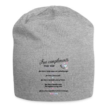 Free Compliments - for you <3 - Jersey-Beanie - Grau meliert - Vorne