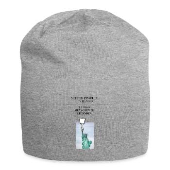So sieht es aus! Eine Legende ist geboren. - Jersey-Beanie - Grau meliert - Vorne