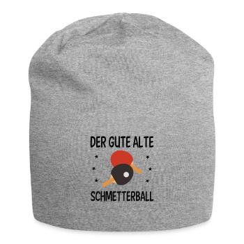 Der gute alte Schmetterball - Tischtennis Geschenk - Jersey-Beanie - Grau meliert - Vorne