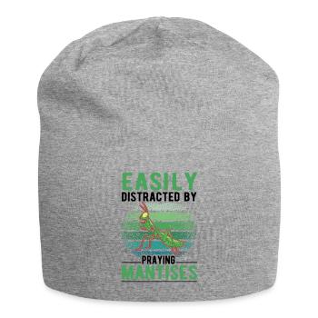 Gottesanbeterin Praying Mantis Fangschrecke - Jersey-Beanie - Grau meliert - Vorne