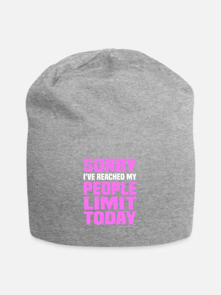 Misanthrop Menschenhasser Asozial Introvertiert - Jersey-Beanie - Grau meliert