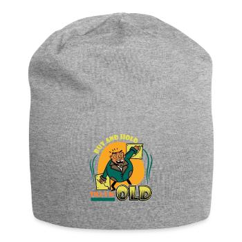 Kaufen Und Halten Bis Ich Alt Bin - Jersey-Beanie - Grau meliert - Vorne