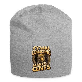 Münzsammeln Macht Cents Numismatik Münze - Jersey-Beanie - Grau meliert - Vorne