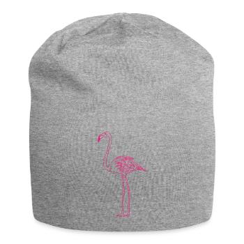Flamant rose élégance oiseau exotique cadeau - Bonnet en jersey - gris chiné - Devant