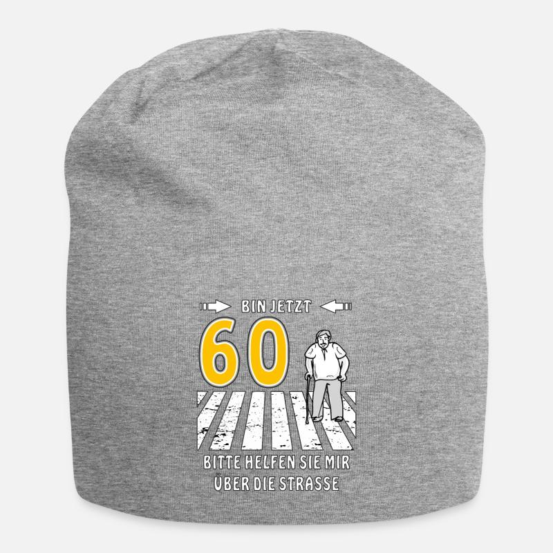 60. GEBURTSTAG 60 BITTE HELFEN SIE MIR - Jersey-Beanie - Grau meliert