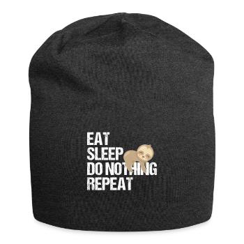 Lazy Bear Falling Asleep Sleeping In Humor Gift - Jersey Beanie - charcoal grey - Front