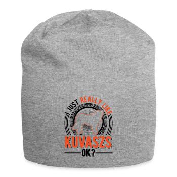 J’aime bien Kuvasz - Bonnet en jersey - gris chiné - Devant
