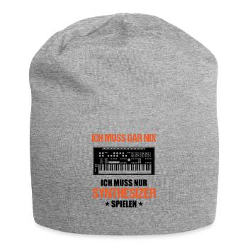 Muss nur Synthesizer spielen Musikliebhaber - Jersey-Beanie - Grau meliert - Vorne