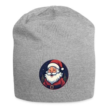 Lustiger Weihnachtsmann zu Weihnachten - Jersey-Beanie - Grau meliert - Vorne