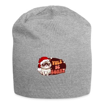 Yule Be Sorry: Angry Cat For Women Funny Christmas - Jersey-Beanie - Grau meliert - Vorne