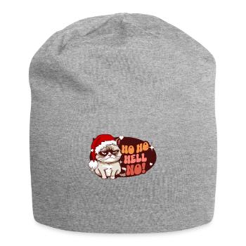 Ho Ho Hell No: Angry Cat For Women Funny Christmas - Jersey-Beanie - Grau meliert - Vorne