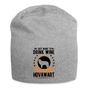 Hovawart et le vin - Bonnet en jersey - gris chiné - Devant
