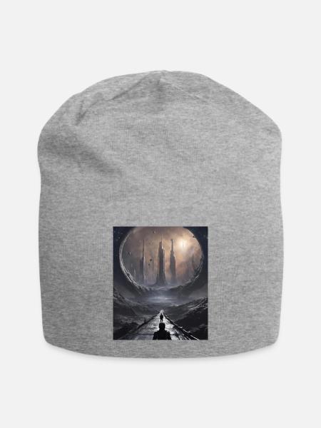 Astronomie - Jersey-Beanie - Grau meliert