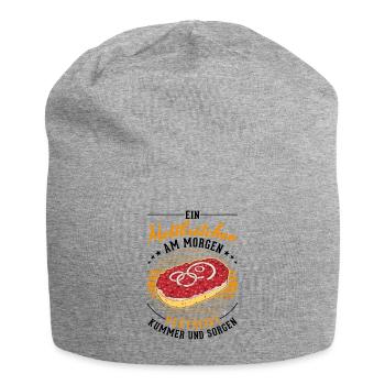 Mettbrötchen in the morning Mett Hackepeter - Jersey Beanie - heather grey - Front