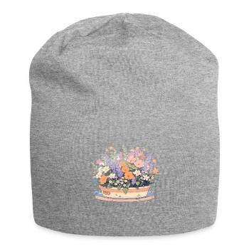 Flowers, Bouquet, Blossom, Botany, Garden - Jersey Beanie - heather grey - Front