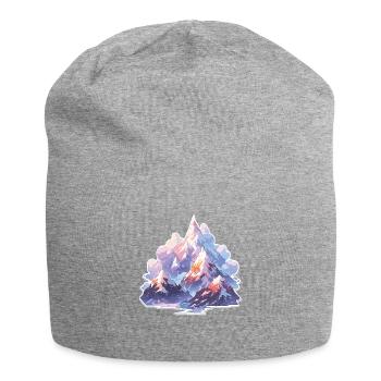 Mountain Mountains Mountains Mountain Landscape Mountaineers - Jersey Beanie - heather grey - Front