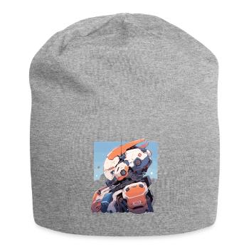 Roboter - Jersey-Beanie - Grau meliert - Vorne