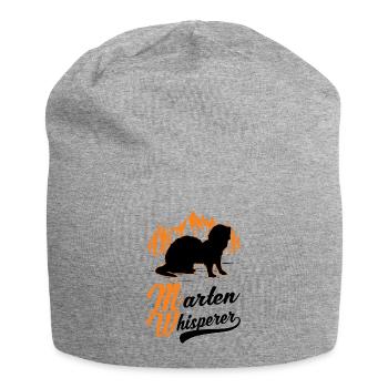 Marten Whisperer Pine Marten - Jersey Beanie - heather grey - Front