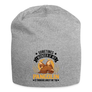 Pangolin Geschenk Schuppentier - Jersey-Beanie - Grau meliert - Vorne