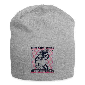 This Girl Loves Her Electrician Electrical Engineer - Jersey Beanie - heather grey - Front