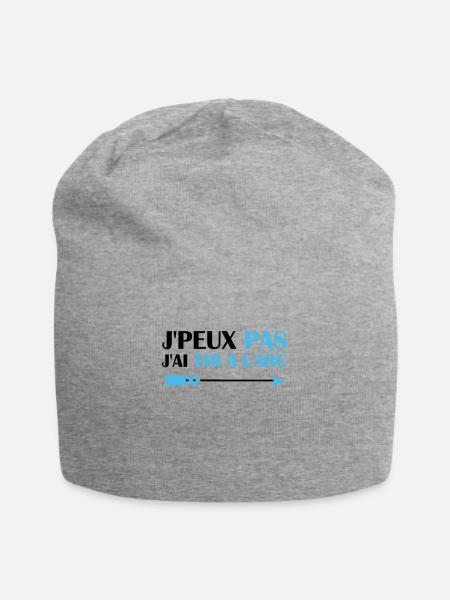 Je peux pas j'ai Tire à L'arc - Bonnet en jersey - gris chiné