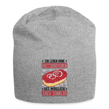 Mettbrötchen Lover Mett Hackepeter - Jersey Beanie - heather grey - Front