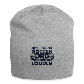 Warning Soccer Dad Will Yell Loudly Futbol - Jersey-Beanie - Grau meliert - Vorne
