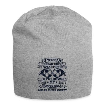 If You Can Read This Goal Keeper Futbol Fußball - Jersey-Beanie - Grau meliert - Vorne