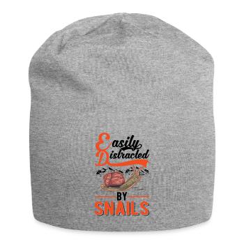 Schnecke Geschenk Weinbergschnecke - Jersey-Beanie - Grau meliert - Vorne