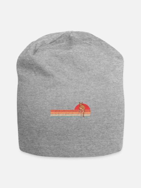 Känguru Retro Australien Vintage - Jersey-Beanie - Grau meliert