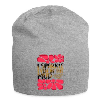 Je scintille même dans la boue drôle chemise de diamant, - Bonnet en jersey - gris chiné - Devant