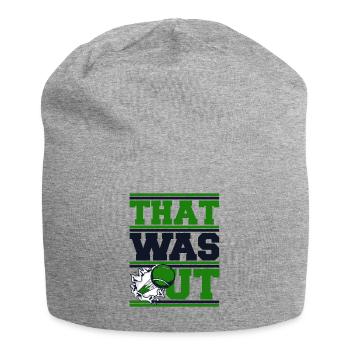 That Was Out Tennis Coach Tennis Player - Jersey Beanie - heather grey - Front