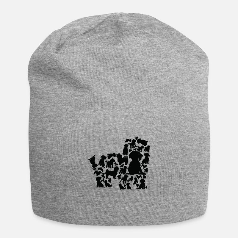 Pose de silhouette de chien havanais Havanezer - Bonnet en jersey - gris chiné