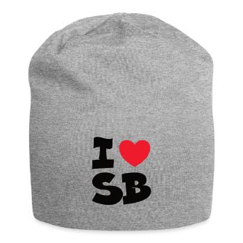 I Love SB Sarrebruck Sarre Sarre Sarre - Bonnet en jersey - gris chiné - Devant