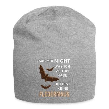 DU BIST KEINE FLEDERMAUS - Jersey-Beanie - Grau meliert - Vorne