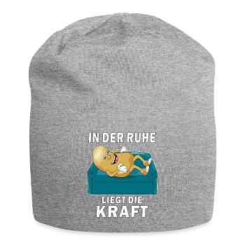KARTOFFEL IN DER RUHE LIEGT DIE KRAFT - Jersey-Beanie - Grau meliert - Vorne