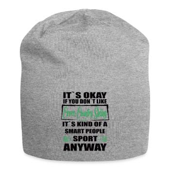 It's Okay If You Don't Like cross country skiing - Jersey-Beanie - Grau meliert - Vorne