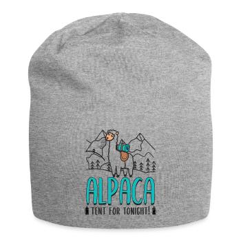 Tente alpaga pour ce soir ! - Bonnet en jersey - gris chiné - Devant