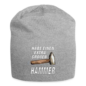 HABE EINEN EXTRA GROßEN HAMMER - Jersey-Beanie - Grau meliert - Vorne