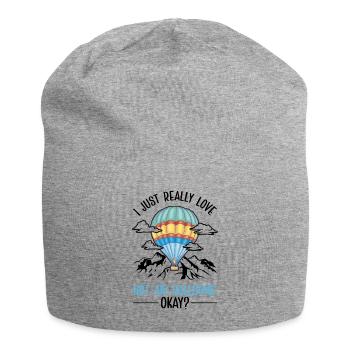 Hot Air Balloon Gift Hot Air Balloon Ride - Jersey Beanie - heather grey - Front